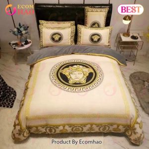 Gianni Versace Beige Luxury Brand High-End Bedding Sets Bedroom Decor Thanksgiving Decorations For Home Best Luxury Bed Sets