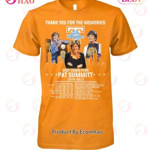 Thank You For The Memories Tennessee Lady Volunteers Best Coach Ever Pat Summitt 1974 – 2012 T-Shirt