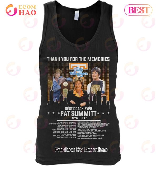 Thank You For The Memories Tennessee Lady Volunteers Best Coach Ever Pat Summitt 1974 – 2012 T-Shirt