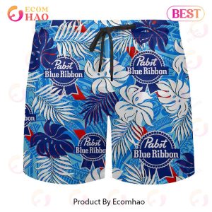 Funny 6 Packs Pabst Blue Ribbon Hawaiian Shirt, Shorts