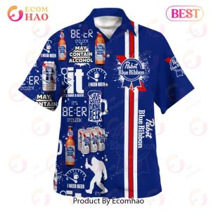 Pabst Blue Ribbon Hawaiian Shirt And Shorts
