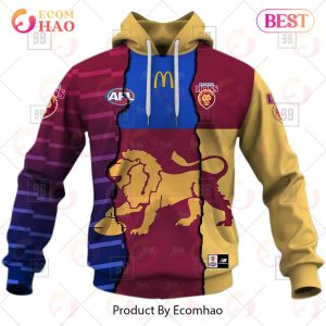 Personalized 2023 AFL Mix Guernseys Brisbane Lions 3D Hoodie