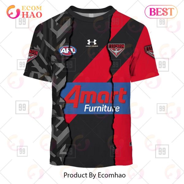 Personalized 2023 AFL Mix Guernseys Essendon Bombers 3D Hoodie