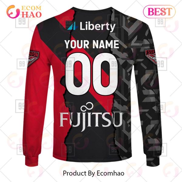 Personalized 2023 AFL Mix Guernseys Essendon Bombers 3D Hoodie
