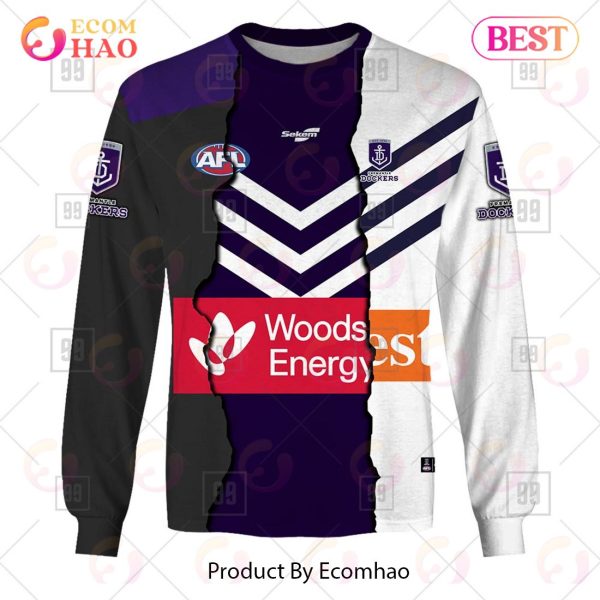 Personalized 2023 AFL Mix Guernseys Fremantle Dockers 3D Hoodie