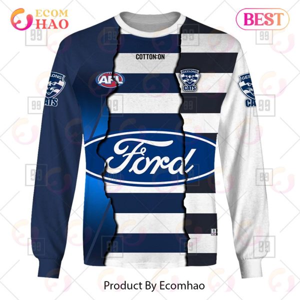 Personalized 2023 AFL Mix Guernseys Geelong Cats 3D Hoodie