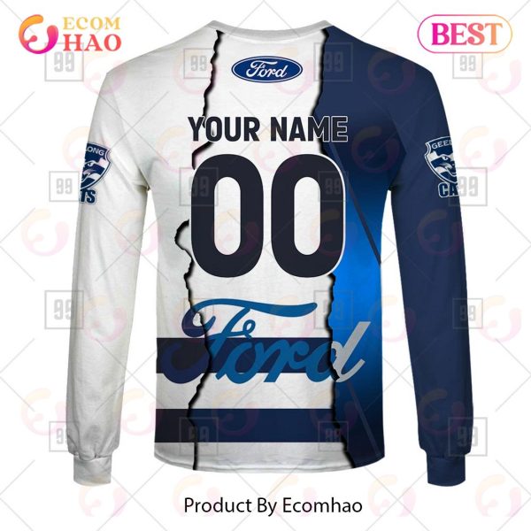 Personalized 2023 AFL Mix Guernseys Geelong Cats 3D Hoodie