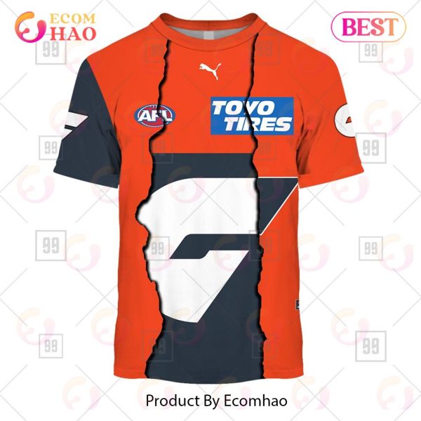 Personalized 2023 AFL Mix Guernseys Greater Western Sydney Giants 3D Hoodie