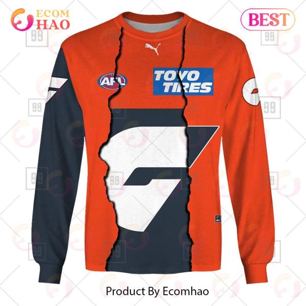 Personalized 2023 AFL Mix Guernseys Greater Western Sydney Giants 3D Hoodie