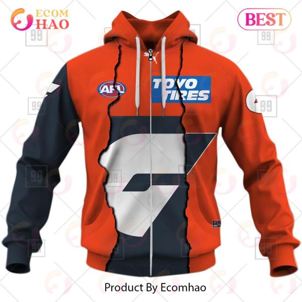 Personalized 2023 AFL Mix Guernseys Greater Western Sydney Giants 3D Hoodie