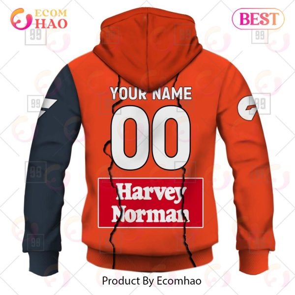 Personalized 2023 AFL Mix Guernseys Greater Western Sydney Giants 3D Hoodie