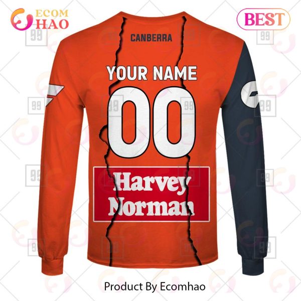 Personalized 2023 AFL Mix Guernseys Greater Western Sydney Giants 3D Hoodie