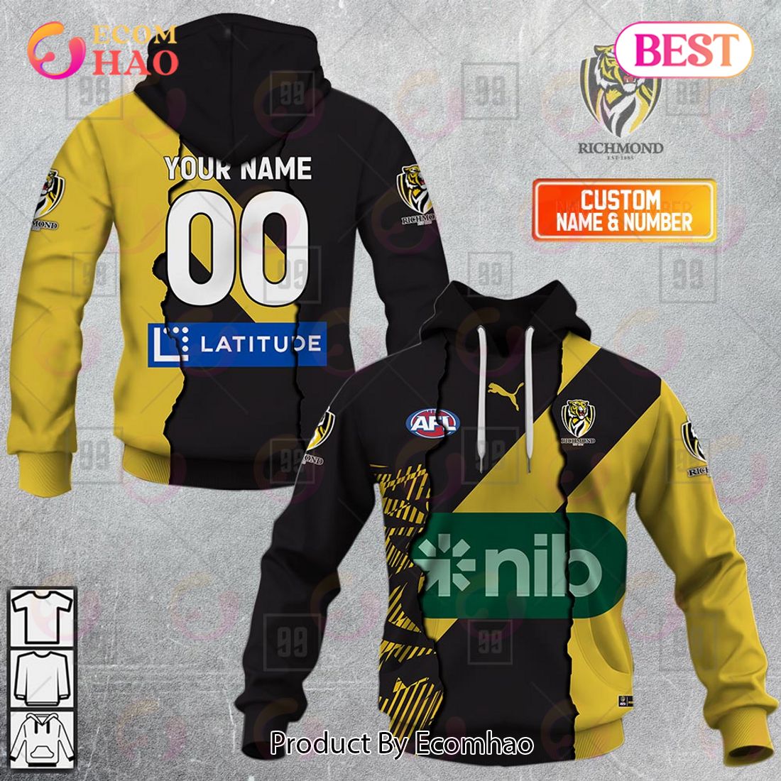 Personalized 2023 AFL Mix Guernseys Greater Western Sydney Giants 3D Hoodie