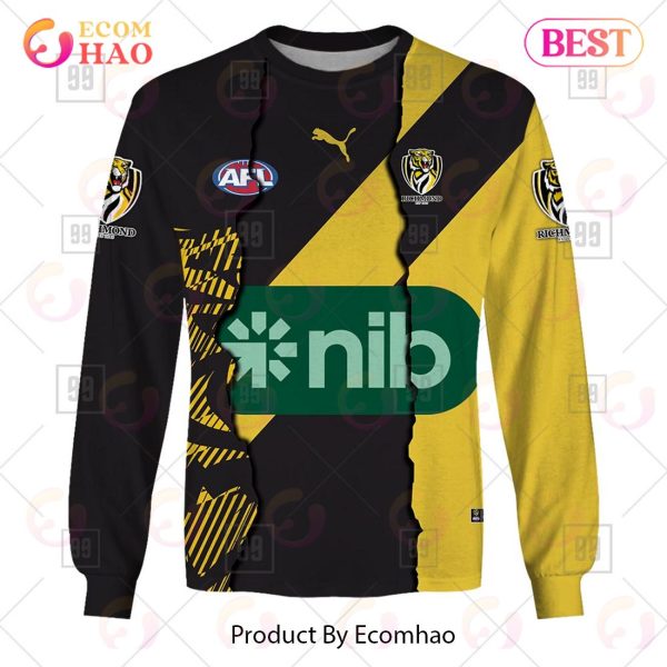 Personalized 2023 AFL Mix Guernseys Richmond Tigers 3D Hoodie