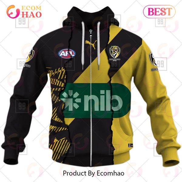 Personalized 2023 AFL Mix Guernseys Richmond Tigers 3D Hoodie