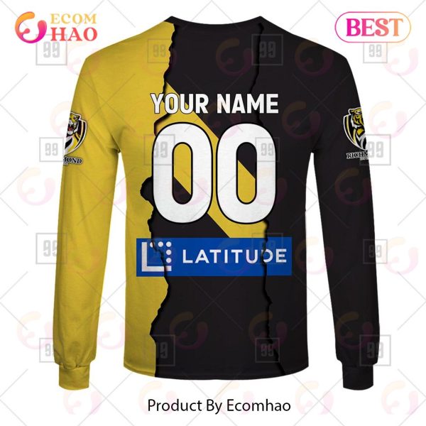 Personalized 2023 AFL Mix Guernseys Richmond Tigers 3D Hoodie
