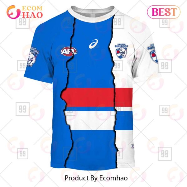 Personalized 2023 AFL Mix Guernseys Western Bulldogs 3D Hoodie