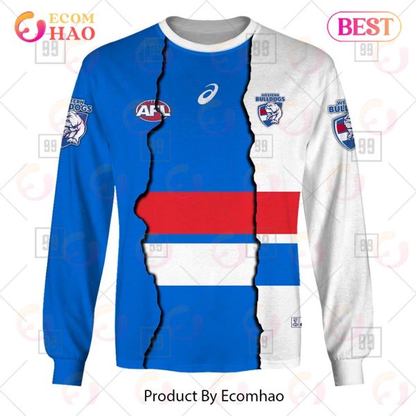Personalized 2023 AFL Mix Guernseys Western Bulldogs 3D Hoodie