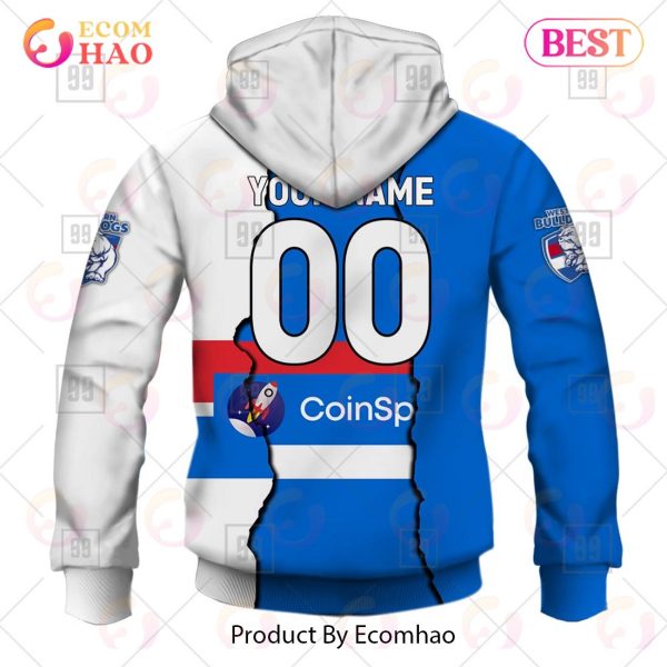 Personalized 2023 AFL Mix Guernseys Western Bulldogs 3D Hoodie
