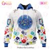 NBA Boston Celtics Autism Awareness Hands Design 3D Hoodie