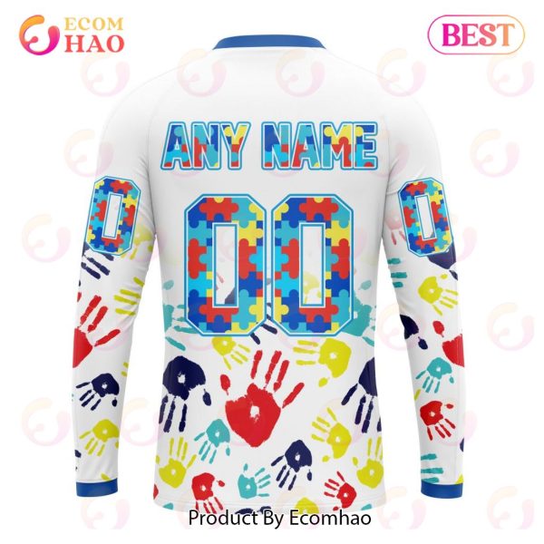 NBA Charlotte Hornets Autism Awareness Hands Design 3D Hoodie