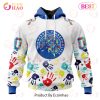 NBA Milwaukee Bucks Autism Awareness Hands Design 3D Hoodie
