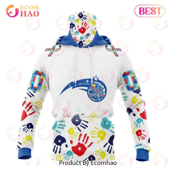 NBA Orlando Magic Autism Awareness Hands Design 3D Hoodie