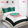 Green White Givenchy Logo Luxury Brand High End Premium Bedding Set For Bedroom Luxury Bedspread Duvet Cover Set With Pillowcases Home Decoration