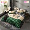 Green White Givenchy Logo Luxury Brand High End Premium Bedding Set For Bedroom Luxury Bedspread Duvet Cover Set With Pillowcases Home Decoration