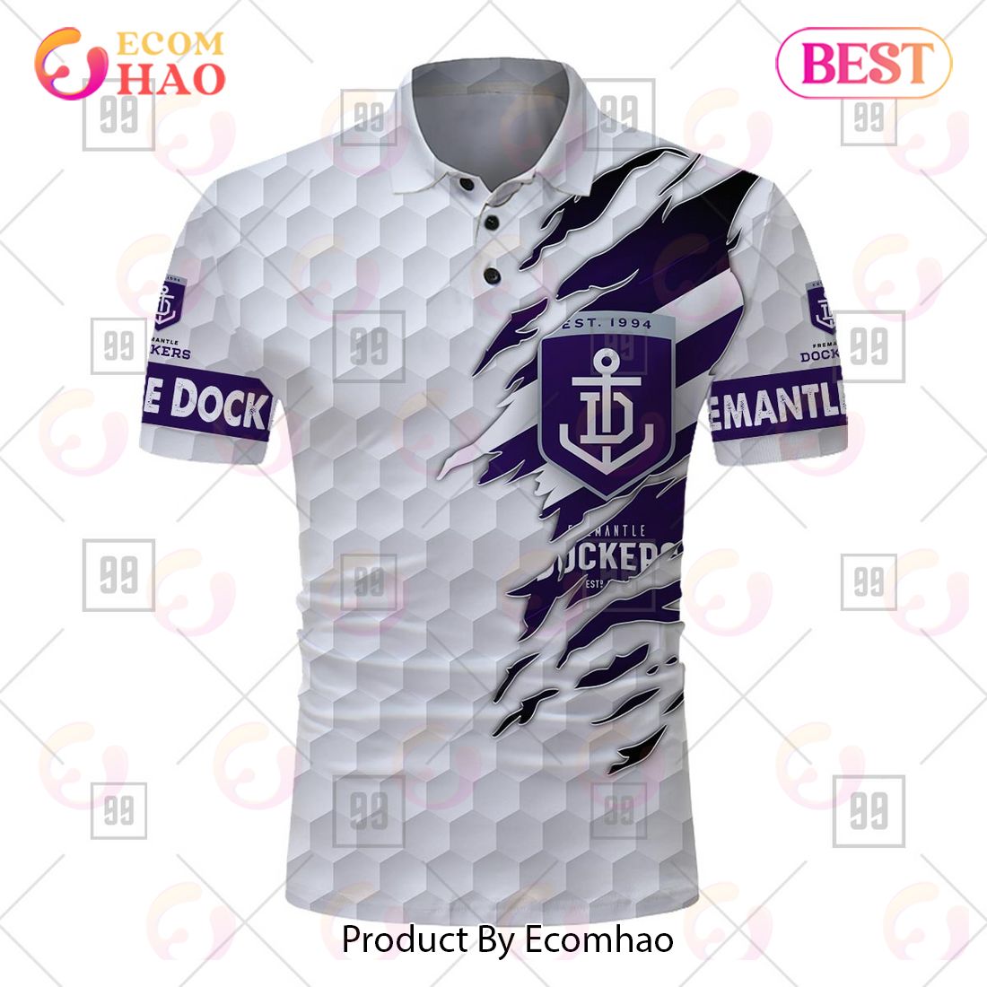 Personalized Golf AFL Fremantle Dockers Polo Shirt