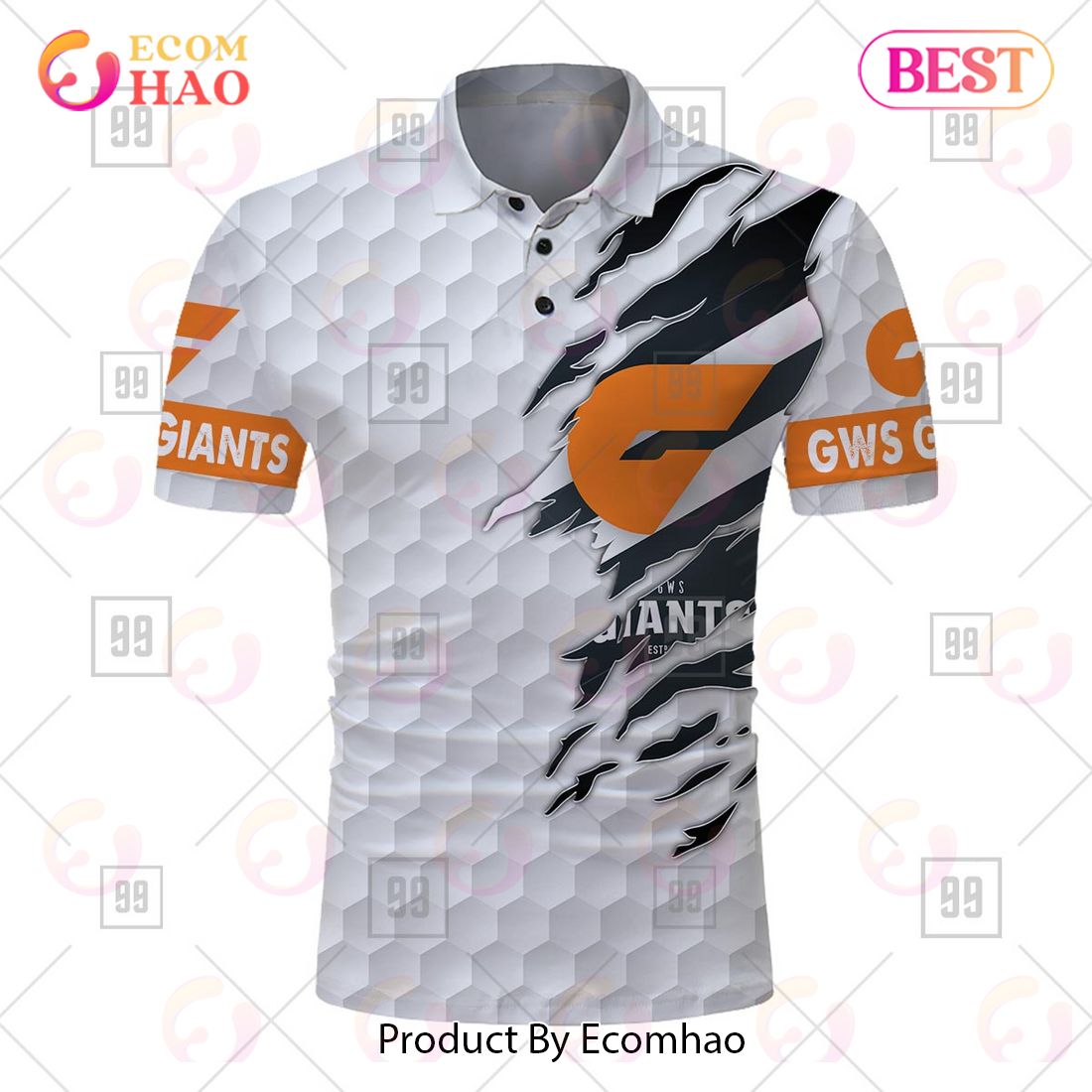 Personalized Golf AFL Greater Western Sydney Giants Polo Shirt