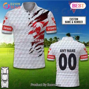 Personalized Golf AFL Sydney Swans Polo Shirt
