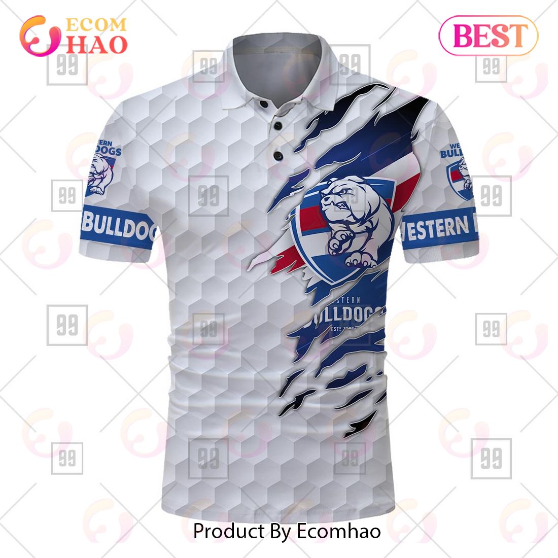 Personalized Golf AFL Western Bulldogs Polo Shirt