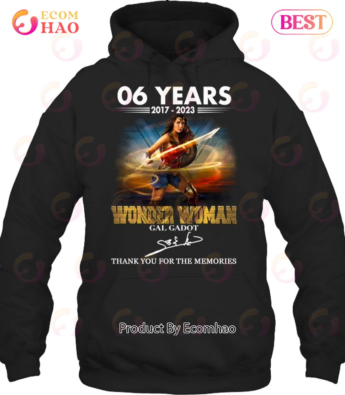 06 Years 2017 – 2023 Wonder Woman Gal Gadot Thank You For The Memories T-Shirt