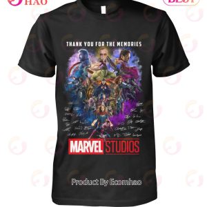 Thank You For The Memories Marvel Studios Signature T-Shirt