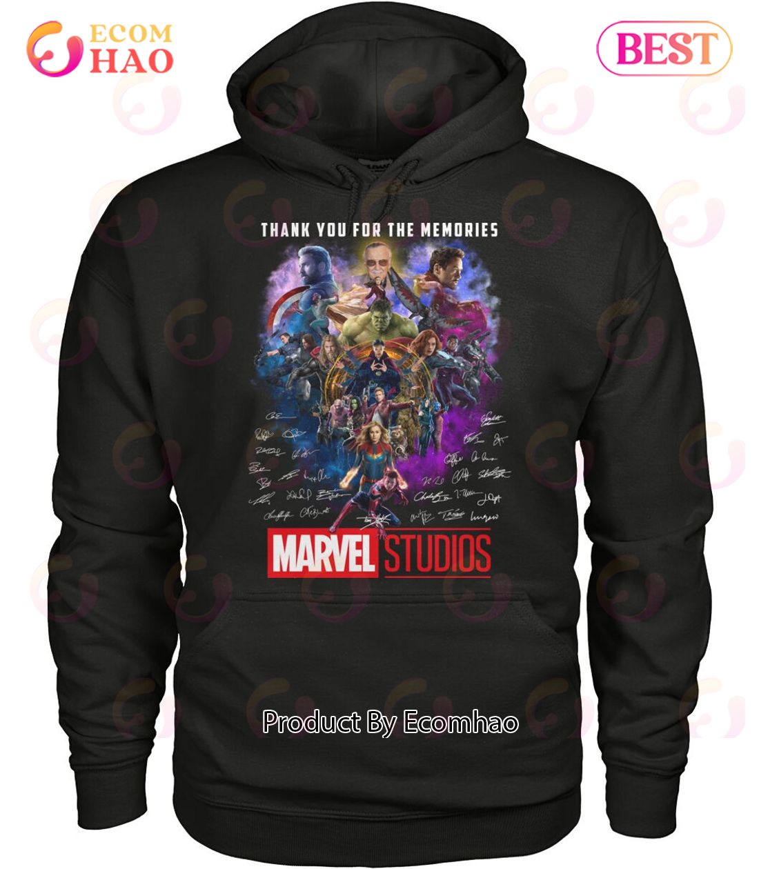 Thank You For The Memories Marvel Studios Signature T-Shirt