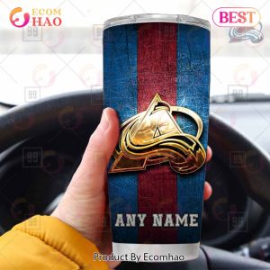 Personalized NHL Colorado Avalanche Old Metal Tumbler