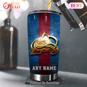 Personalized NHL Colorado Avalanche Old Metal Tumbler