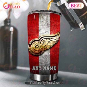 Personalized NHL Detroit Red Wings Old Metal Tumbler