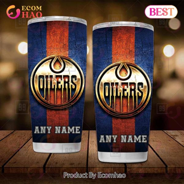 Personalized NHL Edmonton Oilers Old Metal Tumbler