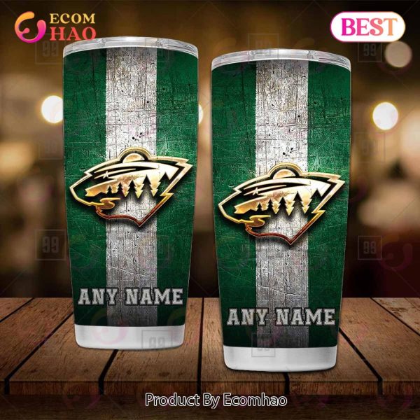 Personalized NHL Minnesota Wild Old Metal Tumbler
