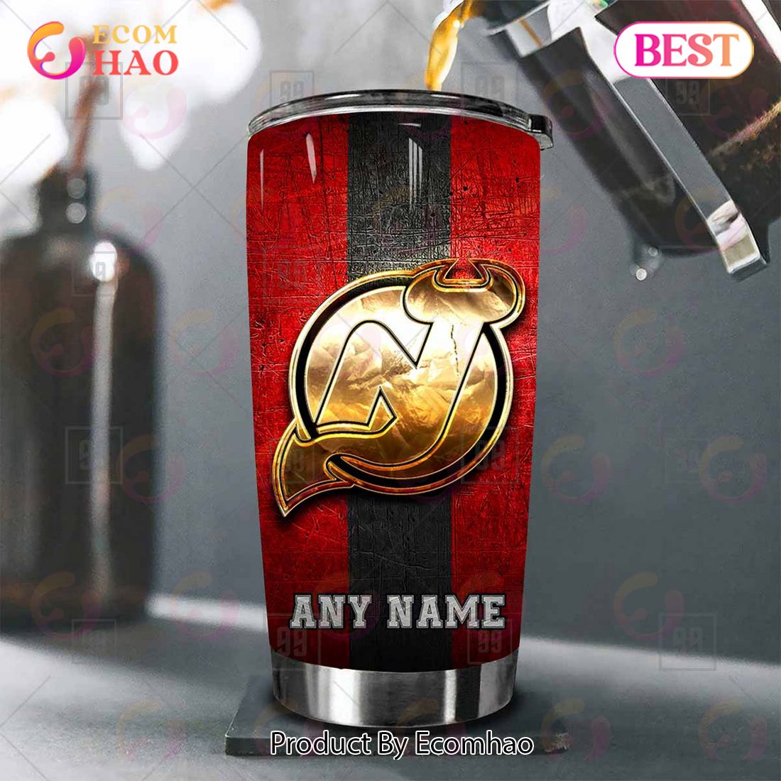 Personalized NHL New Jersey Devils Old Metal Tumbler