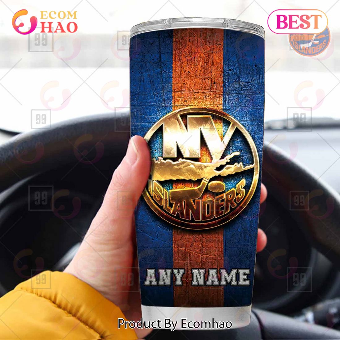 Personalized NHL New York Islanders Old Metal Tumbler