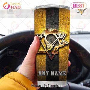 Personalized NHL Pittsburgh Penguins Old Metal Tumbler
