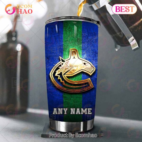 Personalized NHL Vancouver Canucks Old Metal Tumbler