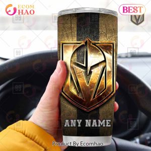 Personalized NHL Vegas Golden Knights Old Metal Tumbler