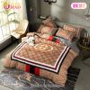 Gucci Brown Snake Luxury Brand High-End Bedding Sets Bedroom Decor Thanksgiving Decorations For Home Best Luxury Bed Sets