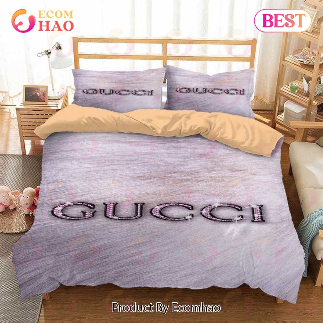 Gucci Diamon Fashion Logo Luxury Brand Premium Bedding Setsbed Sets Bedroom Sets Comforter Sets Duvet Cover Bedspread Luxury Items