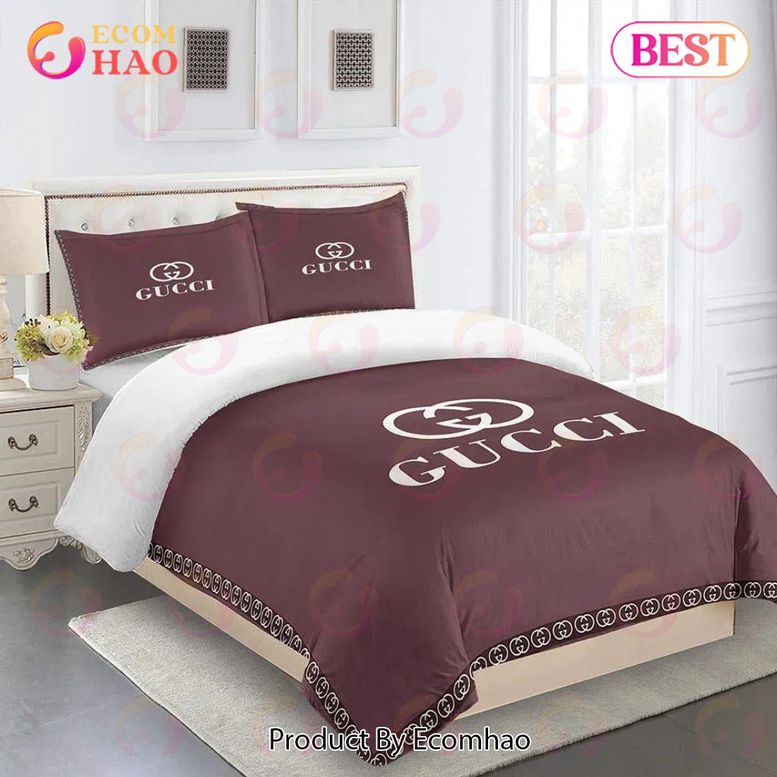 Gucci Fashion Logo Limited Luxury Brand Bedding Set Home Decorations 39 Bedding Sets Luxury Items