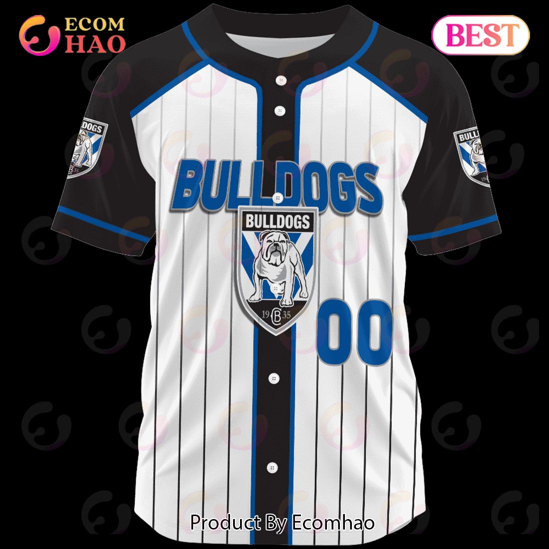 NRL Canterbury Bankstown Bulldogs Baseball Jerseys 2023 Personalized